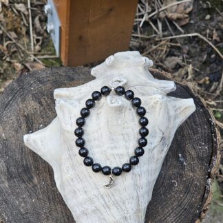 Edelstein Armband schwarz mit Turmalin und Silber